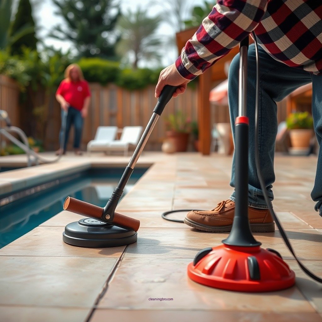 Tools Needed for Cleaning - how to clean travertine pool deck