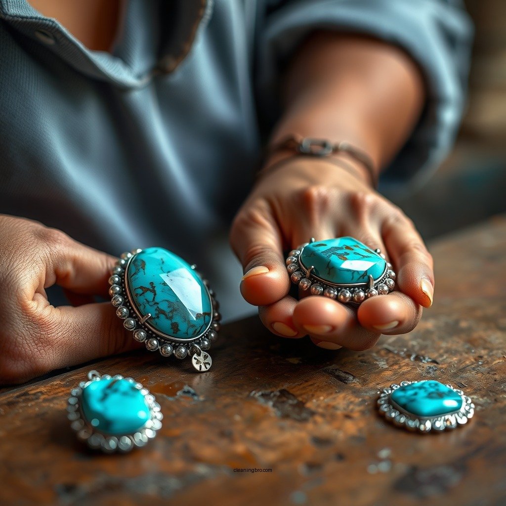 Preparing for Cleaning - how to clean turquoise and silver