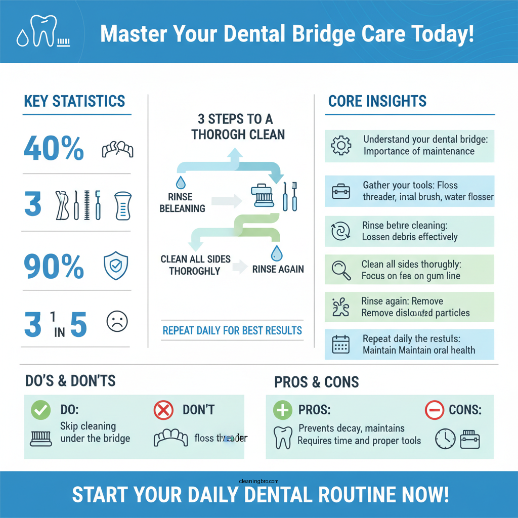 how to clean under a dental bridge - Data Infographic and Statistics