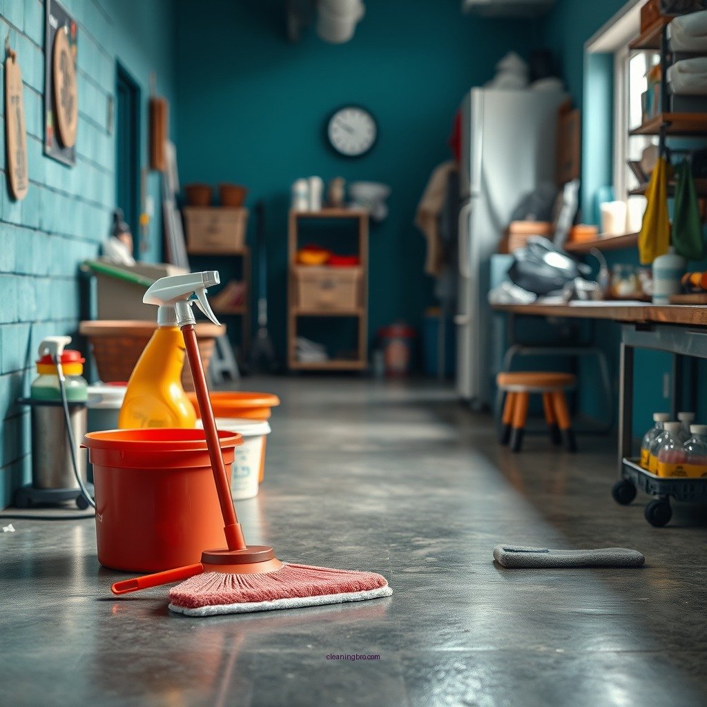 Essential Cleaning Supplies - how to clean unsealed concrete floors