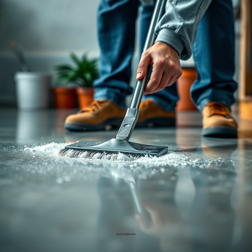 Step-by-Step Cleaning Process - how to clean unsealed concrete floors