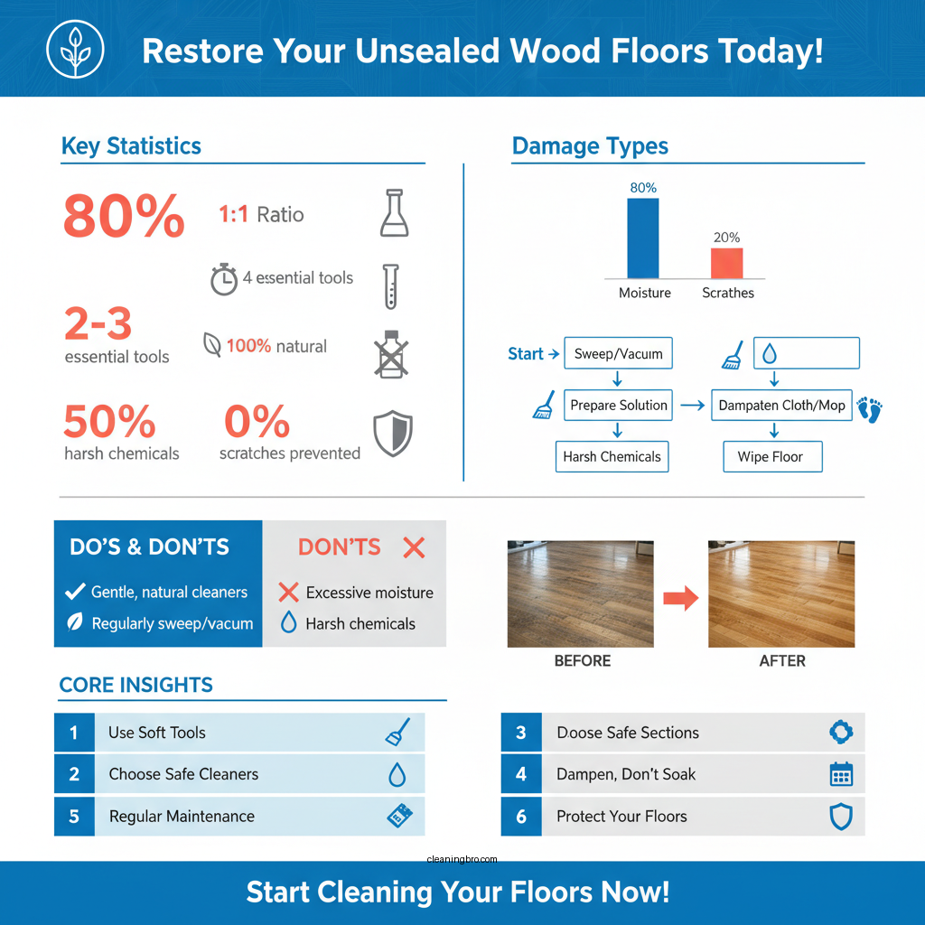 how to clean unsealed wood floors - Data Infographic and Statistics