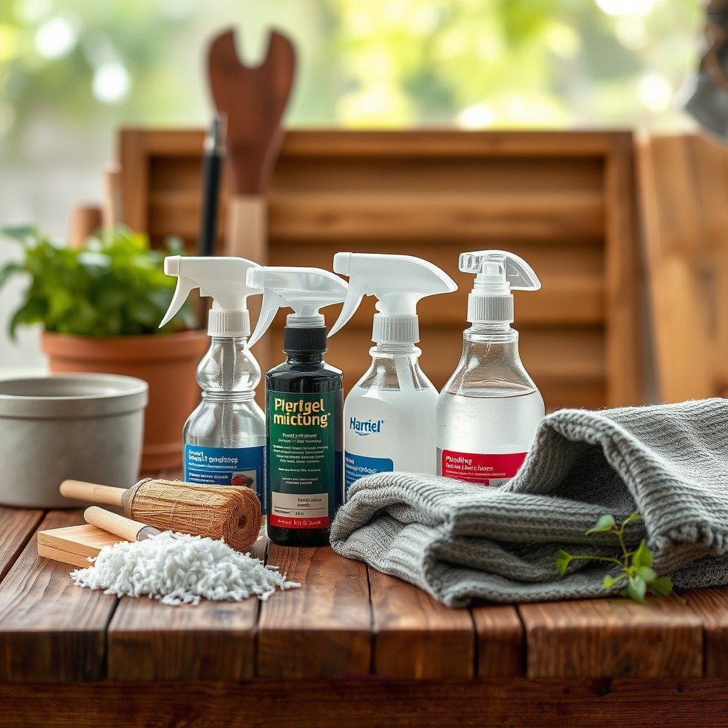 Necessary Supplies for Cleaning - how to clean untreated wood