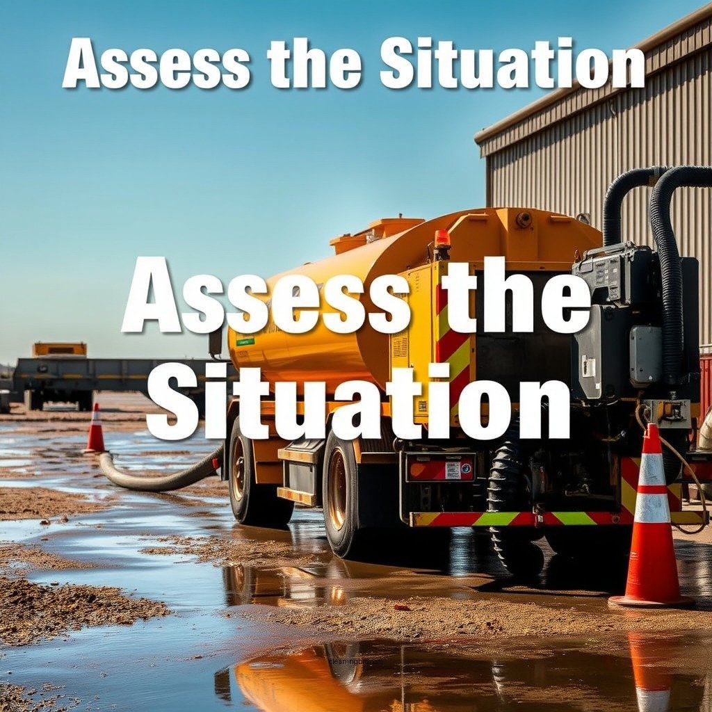 Assess the Situation - how to clean up a diesel fuel spill