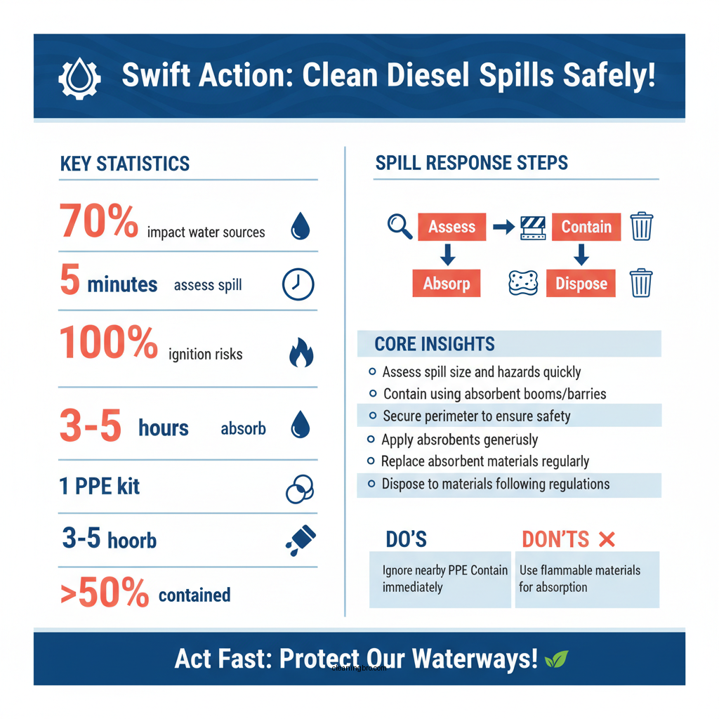 how to clean up a diesel spill - Data Infographic and Statistics