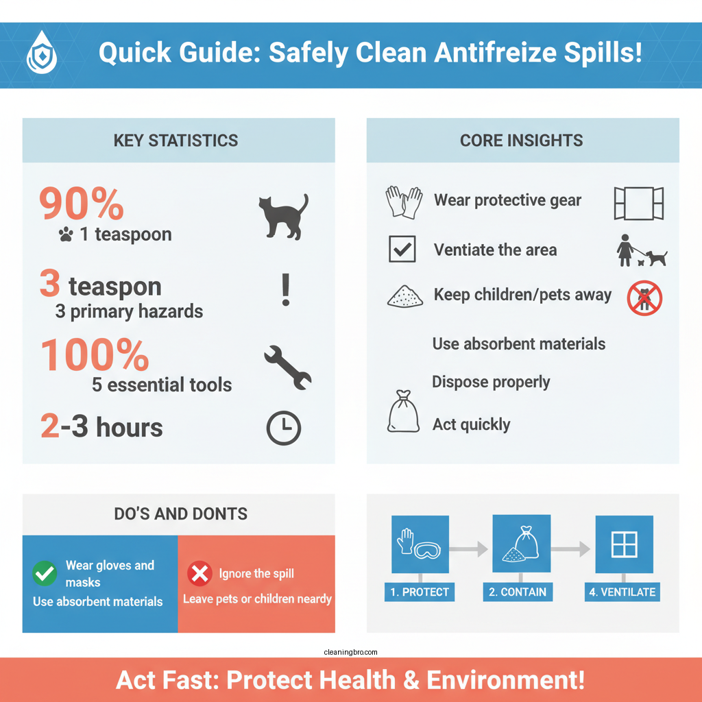 how to clean up an antifreeze spill - Data Infographic and Statistics
