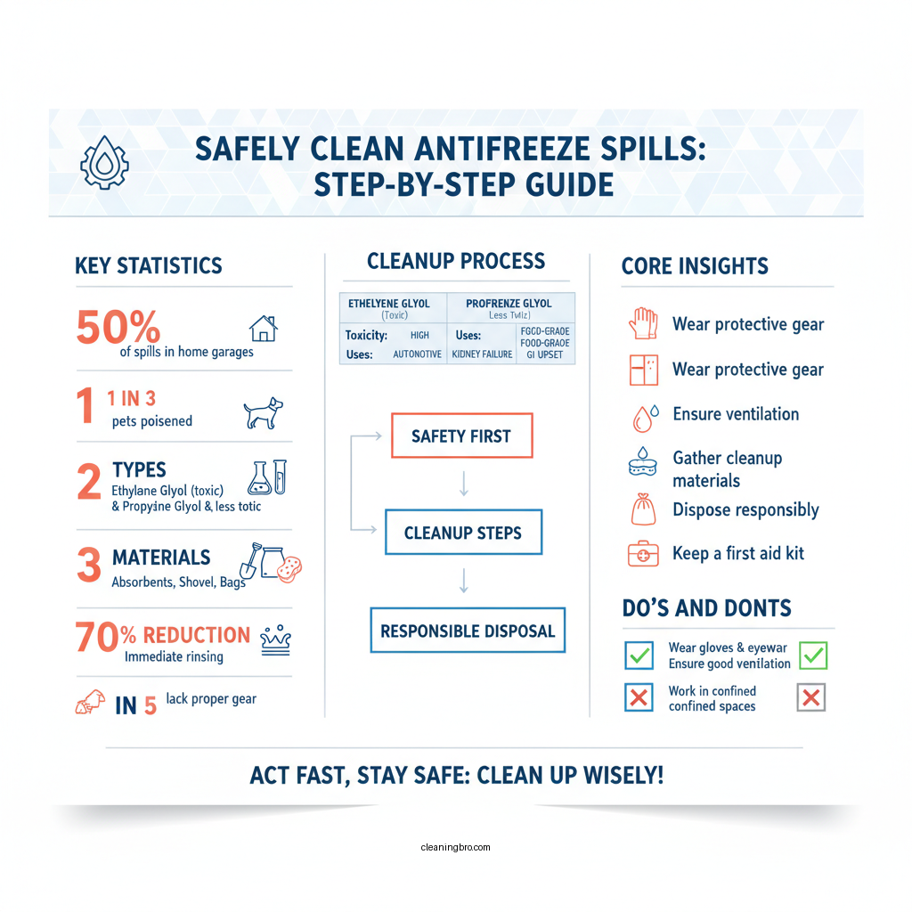 how to clean up antifreeze - Data Infographic and Statistics