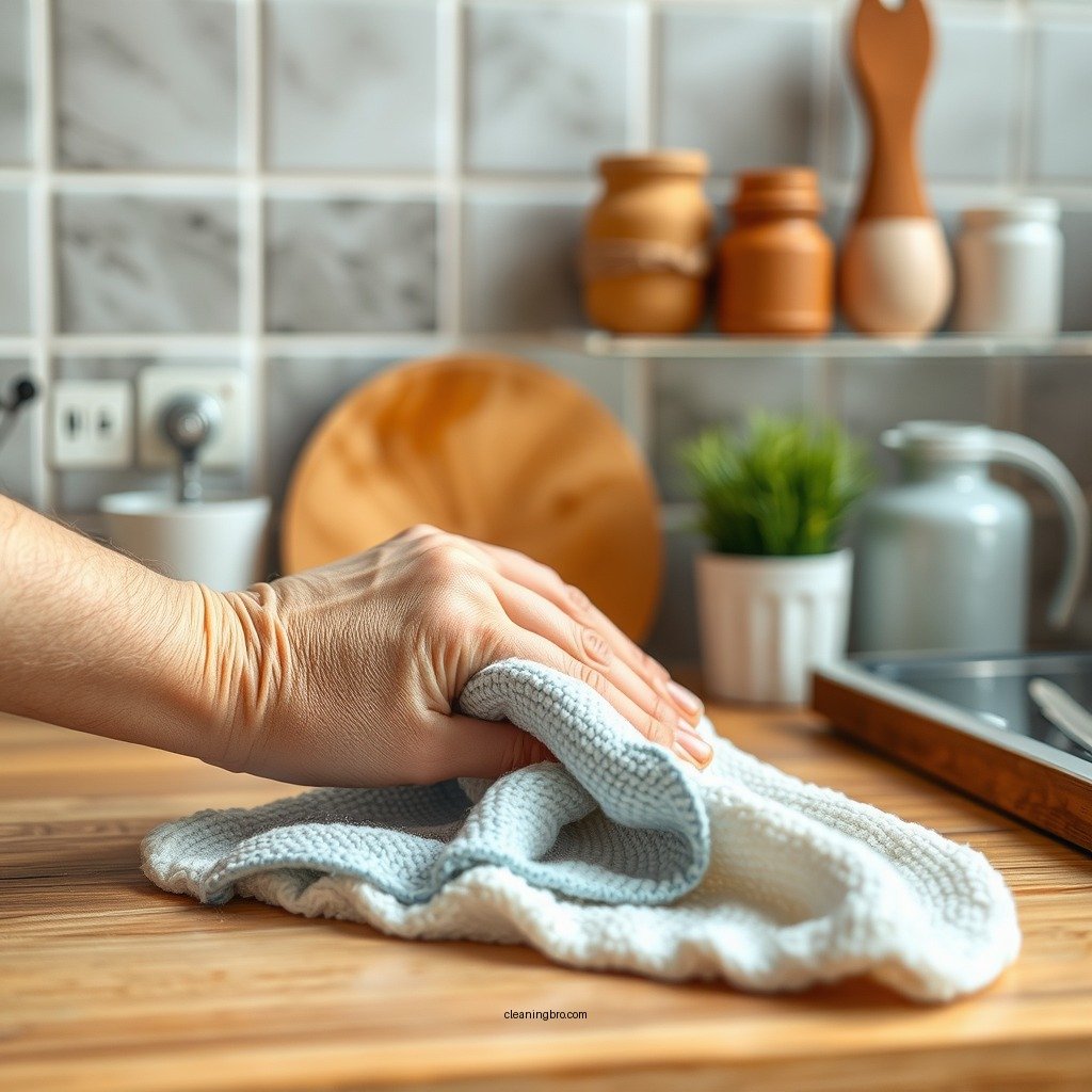 Use a Damp Cloth - how to clean up baking soda without vacuum
