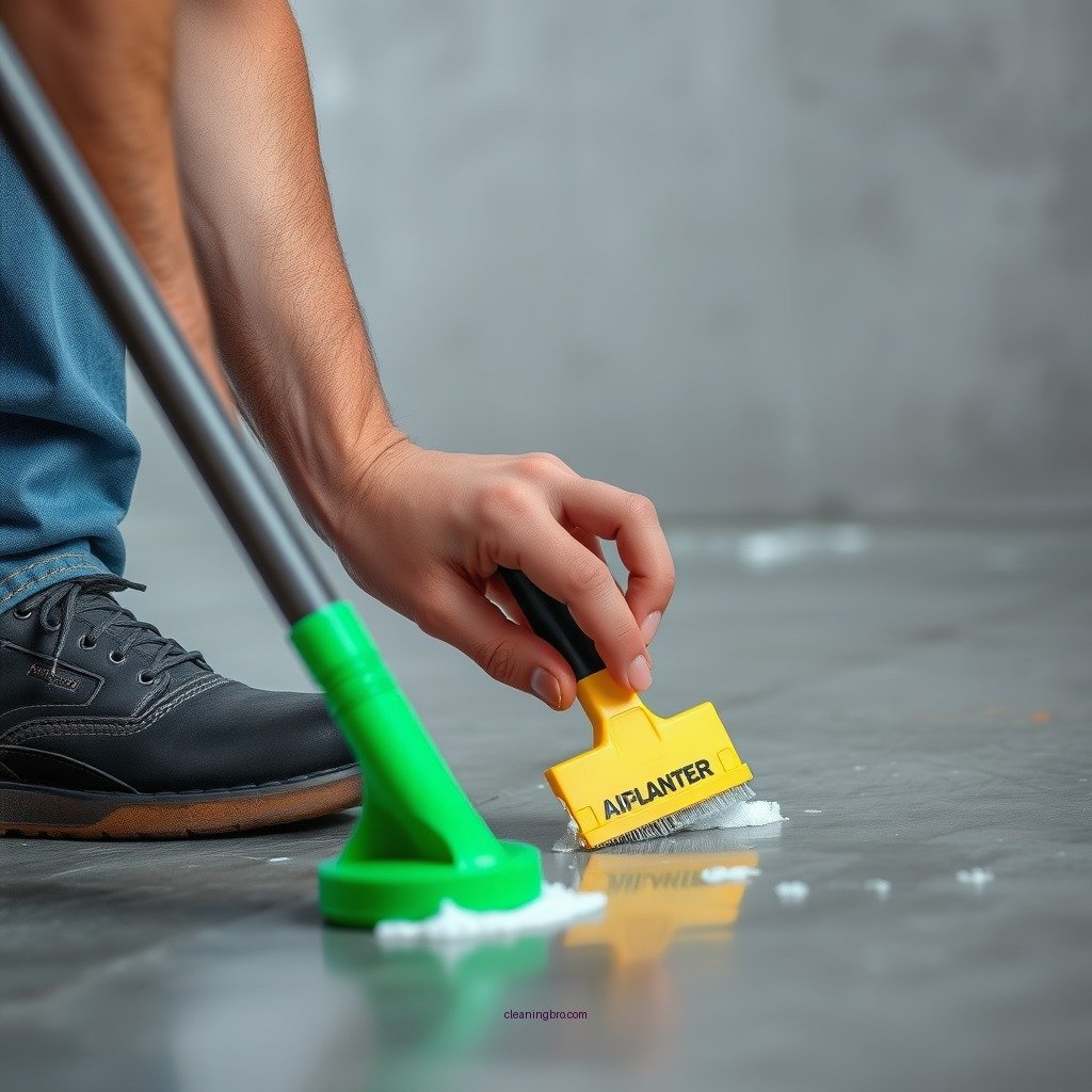 Initial Cleanup Steps - how to clean up calcium chloride brine on concrete floor