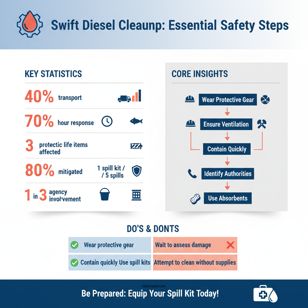 how to clean up diesel - Data Infographic and Statistics