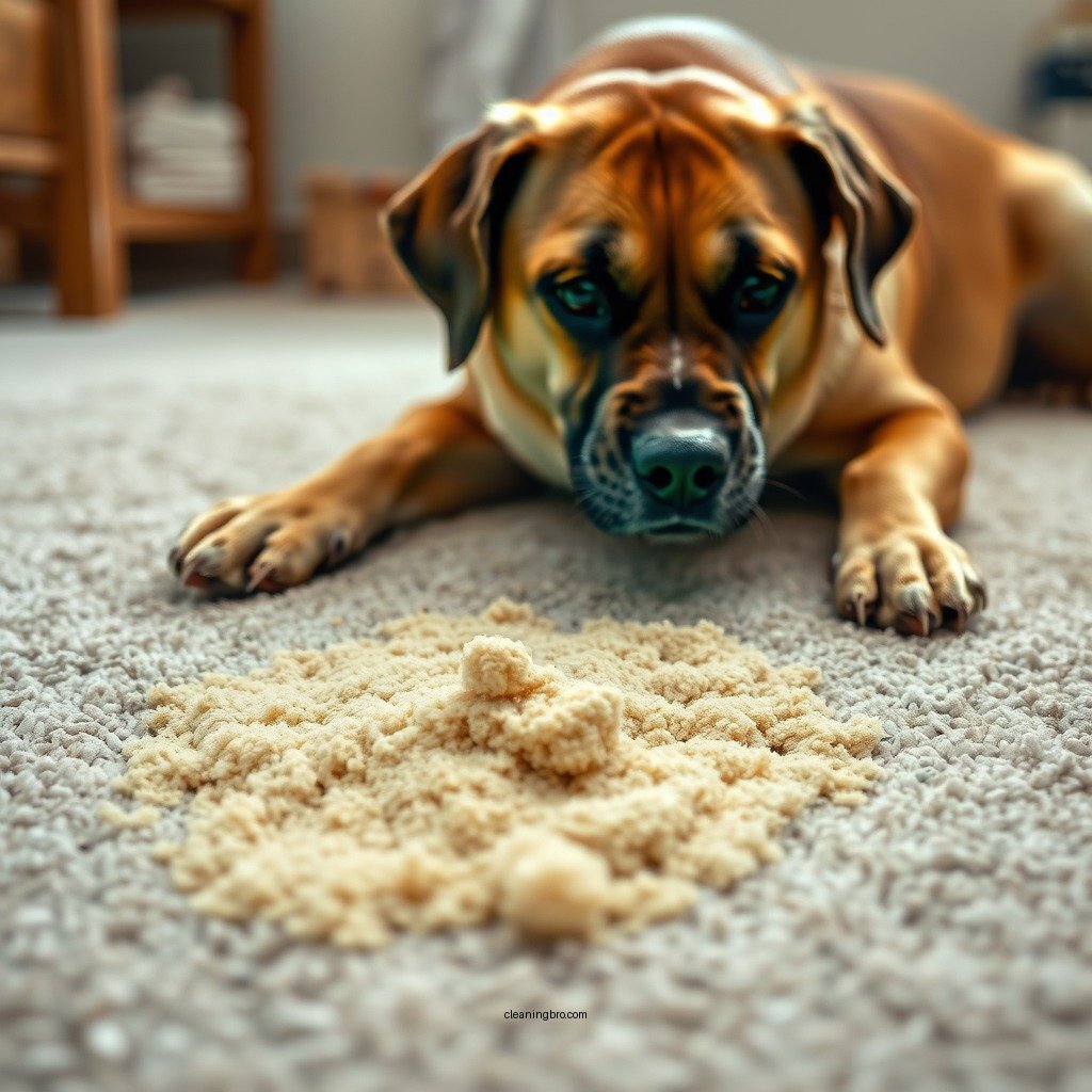 Remove Excess Vomit - how to clean up dog vomit from carpet
