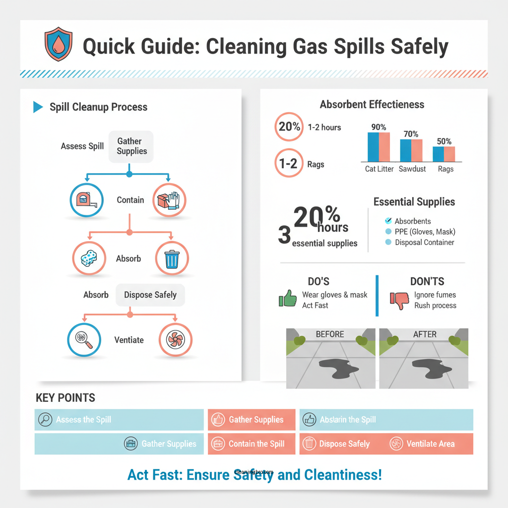 how to clean up gas spill in driveway - Data Infographic and Statistics