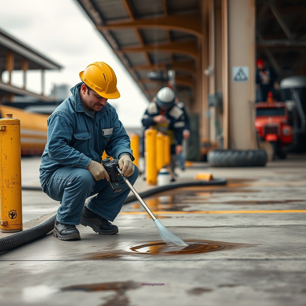 Assessing the Spill - how to clean up gas spill on concrete