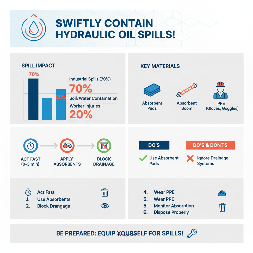 how to clean up hydraulic oil - Data Infographic and Statistics