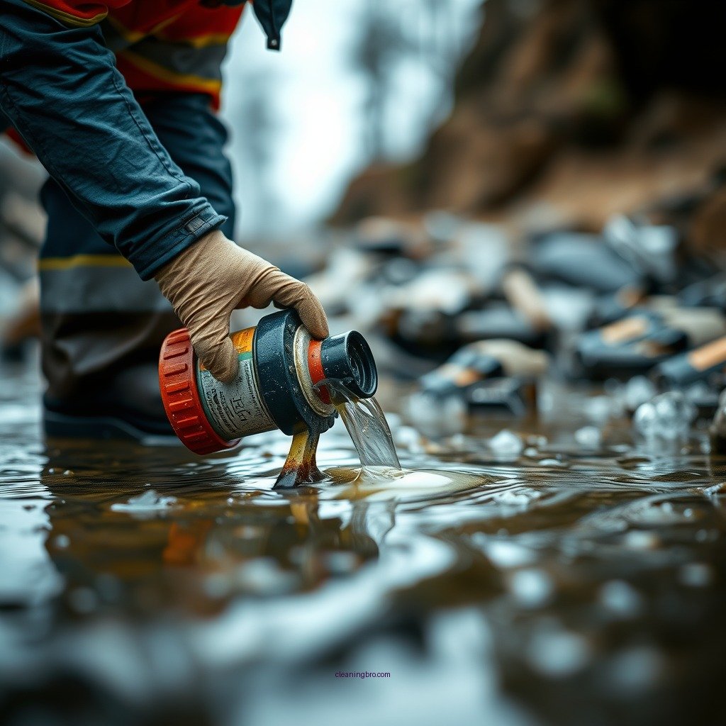 Initial Containment of the Spill - how to clean up hydraulic oil