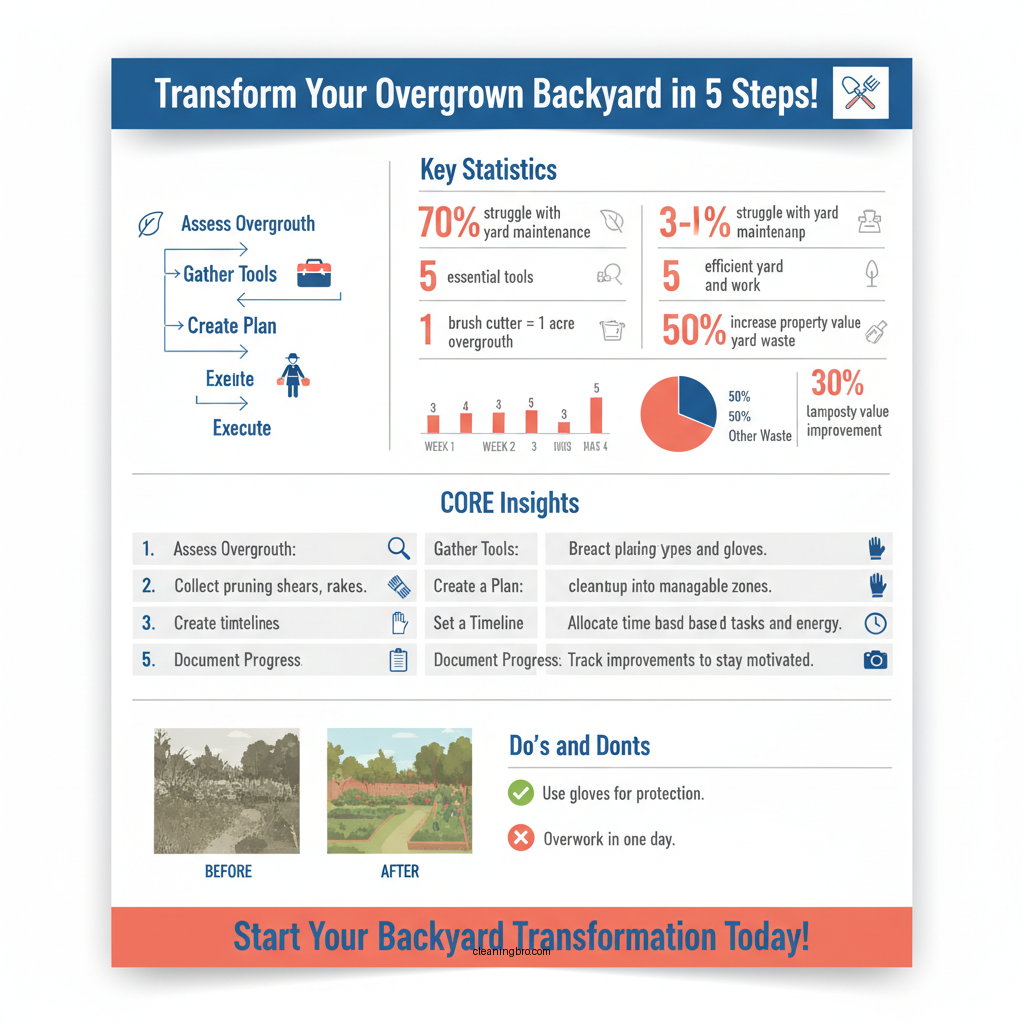how to clean up overgrown backyard - Data Infographic and Statistics