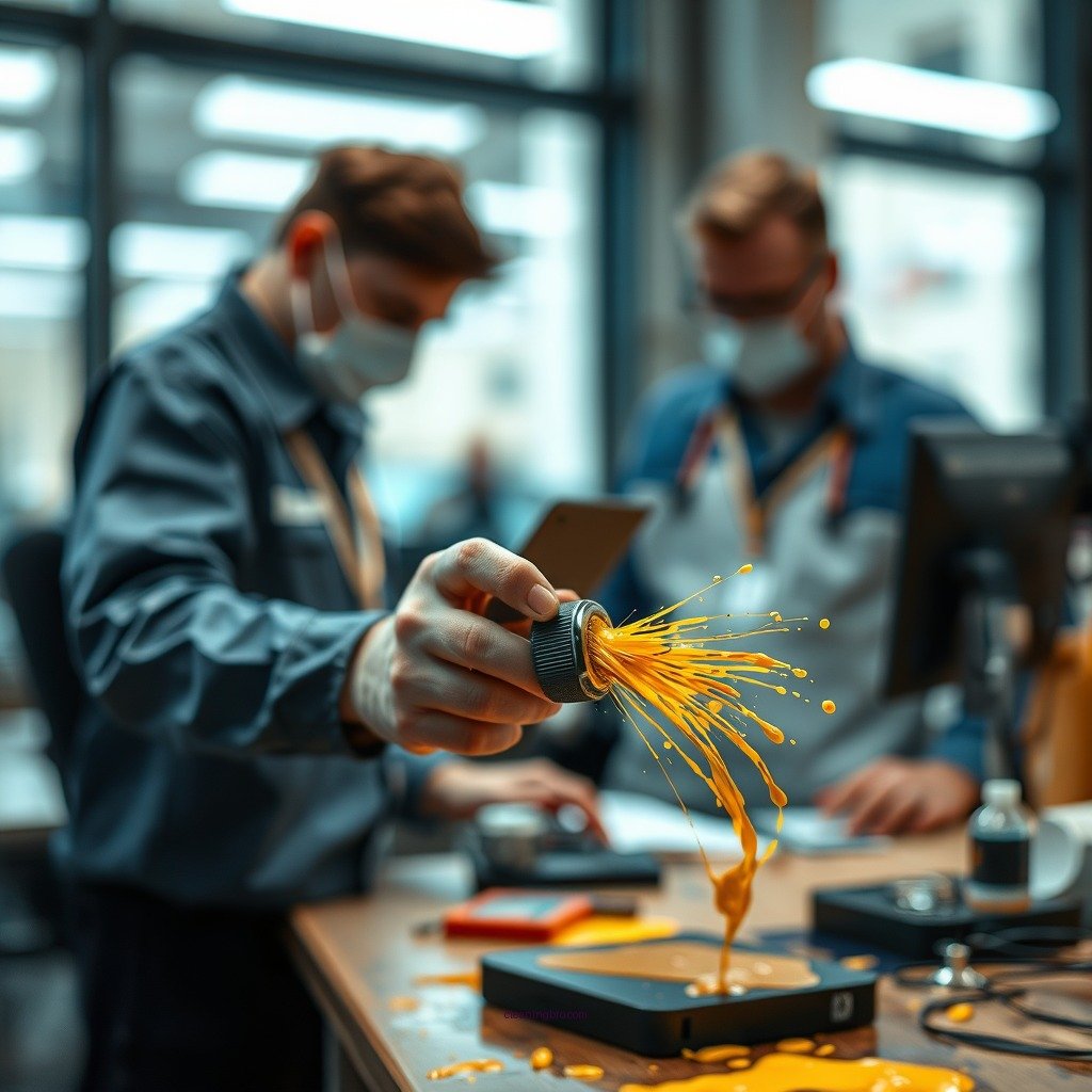 Blotting the Spill - how to clean up spilt paint