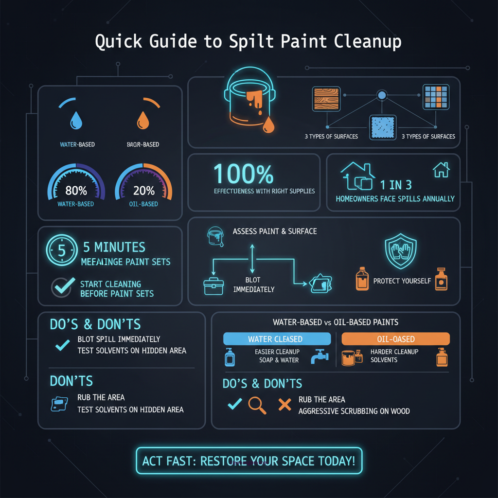 how to clean up spilt paint - Data Infographic and Statistics