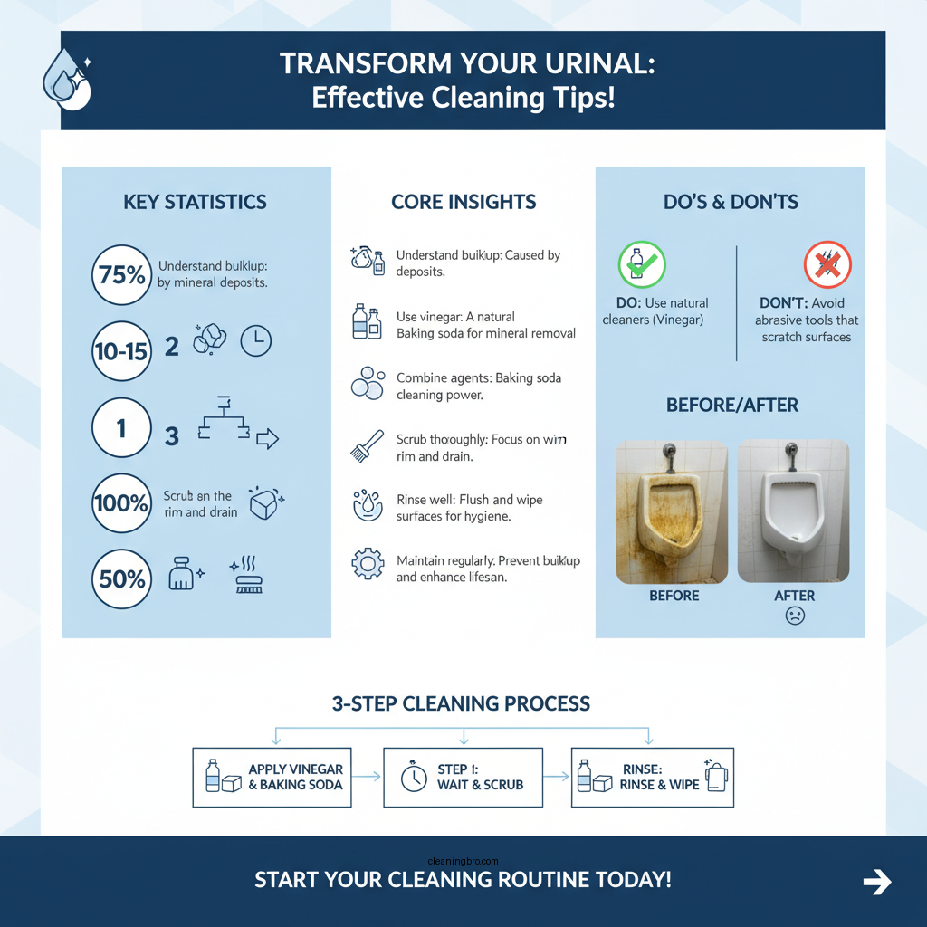 how to clean urinal buildup - Data Infographic and Statistics