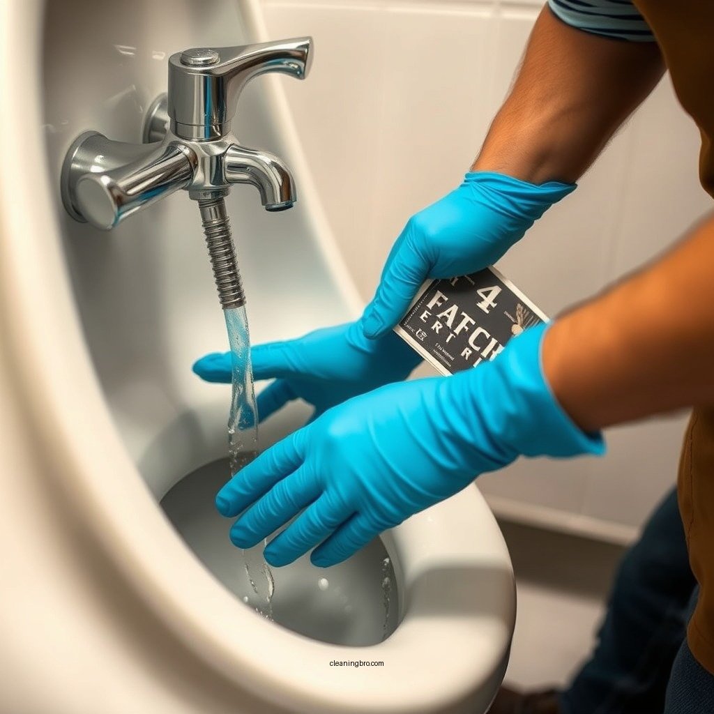 Step-by-Step Cleaning Process - how to clean urinal buildup