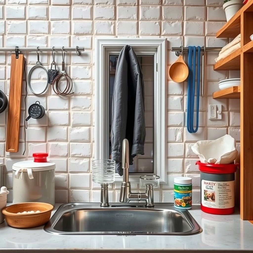Gather Your Supplies - how to clean utility sink