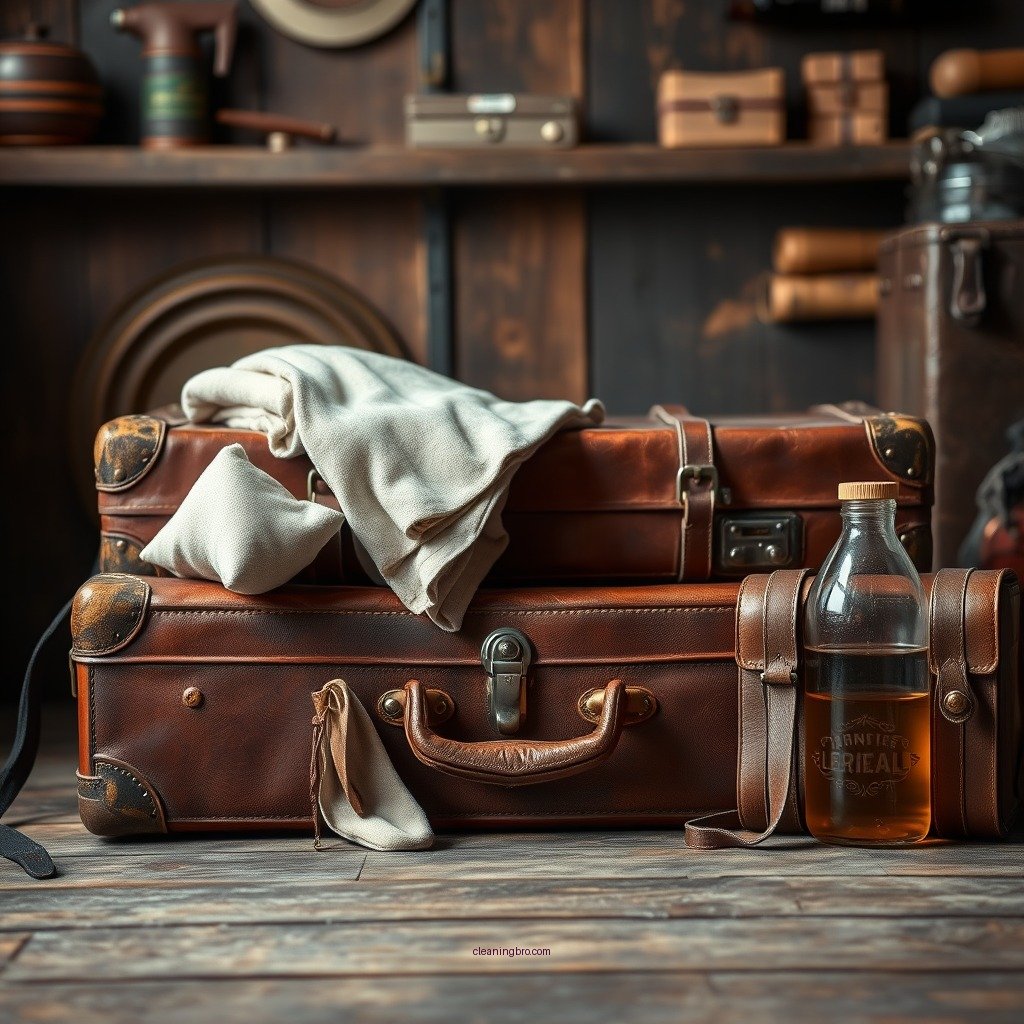 Cleaning Leather Vintage Luggage - how to clean vintage luggage