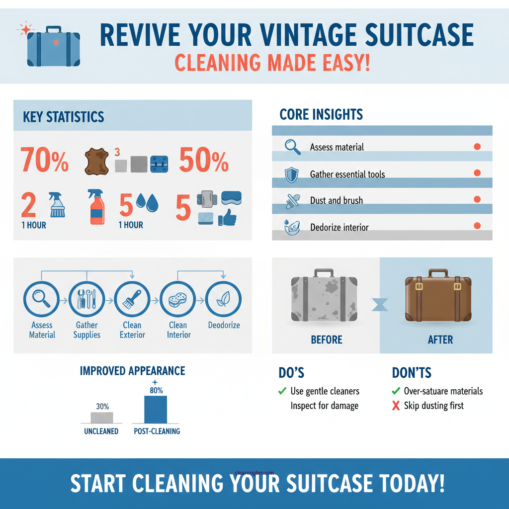 how to clean vintage suitcase - Data Infographic and Statistics