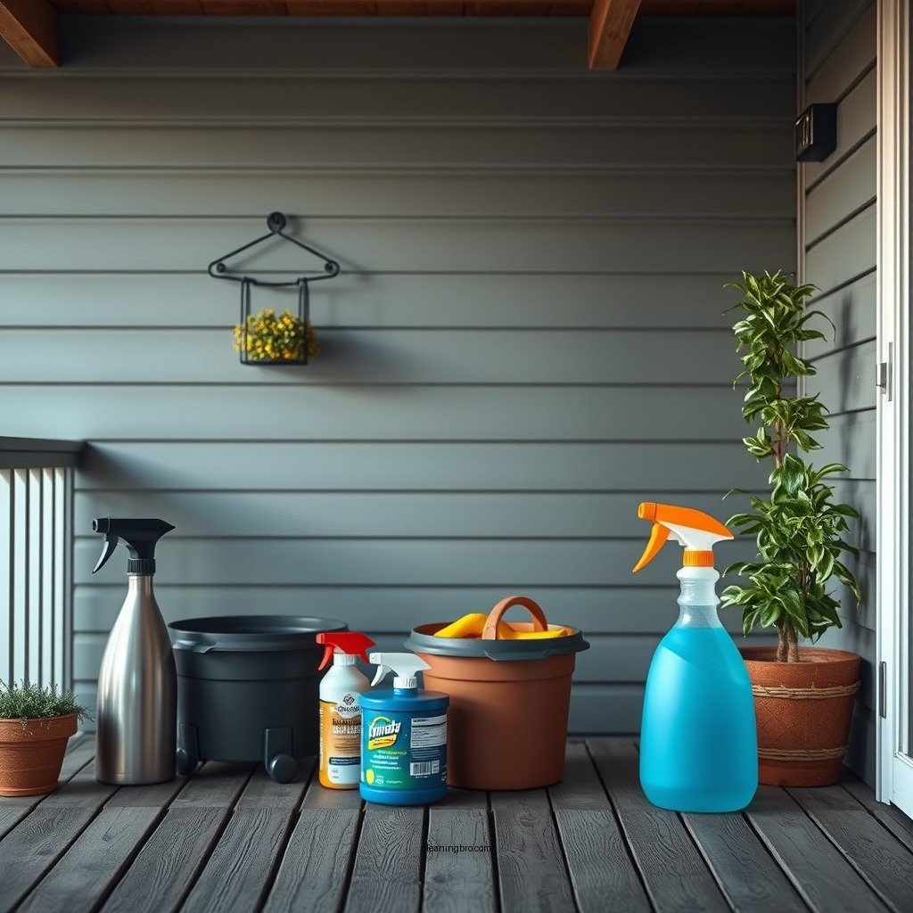 Gather Your Cleaning Supplies - how to clean vinyl deck