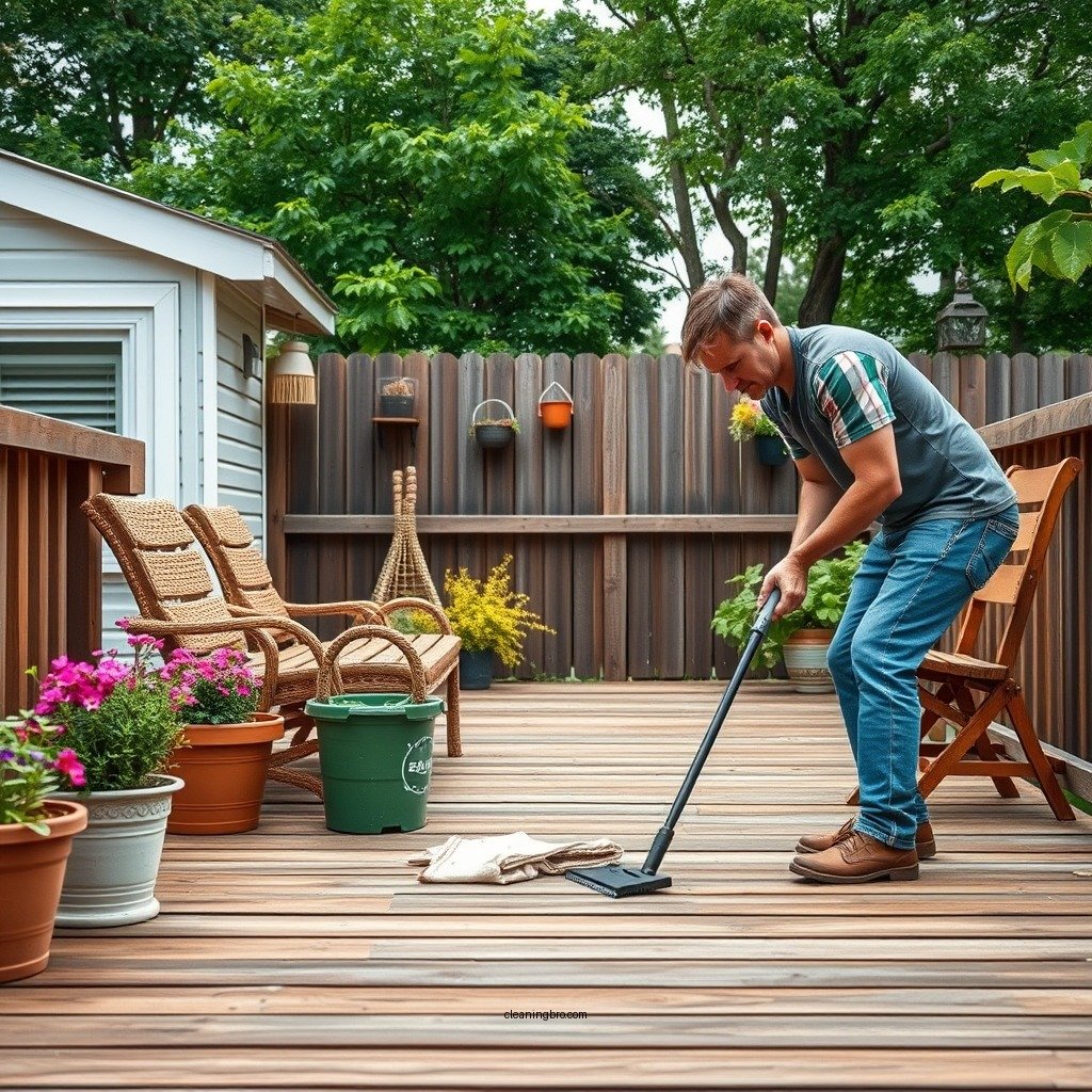 Prepare the Area - how to clean vinyl deck