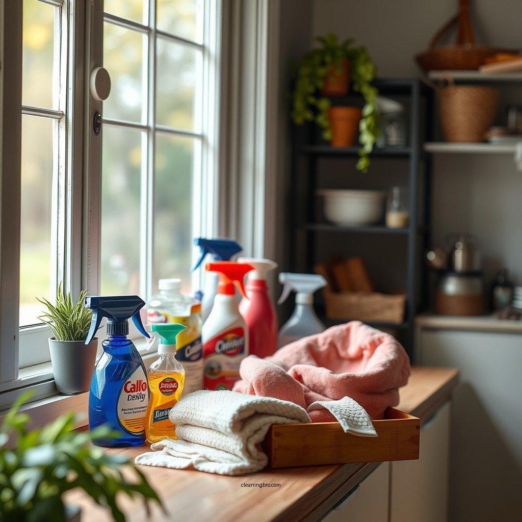 Gather Your Cleaning Supplies - how to clean vinyl window frames