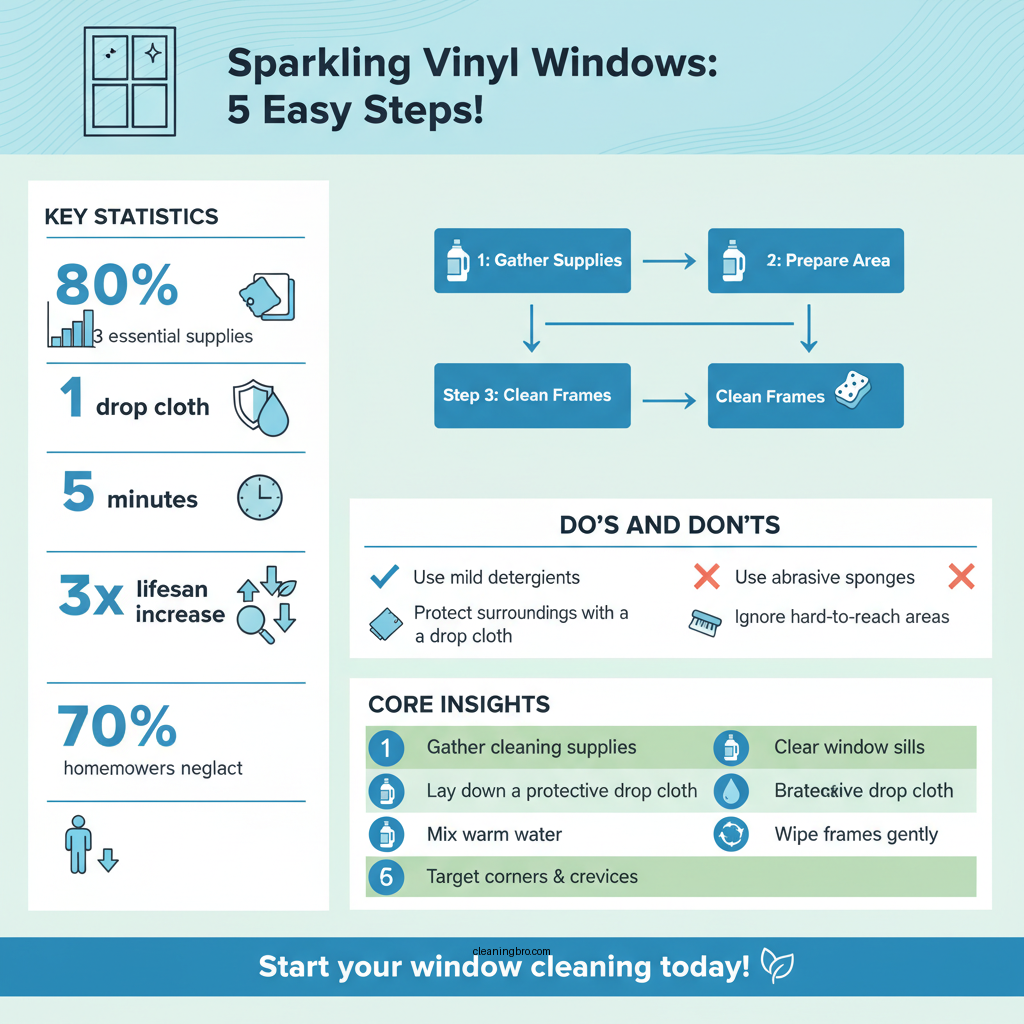 how to clean vinyl window frames - Data Infographic and Statistics