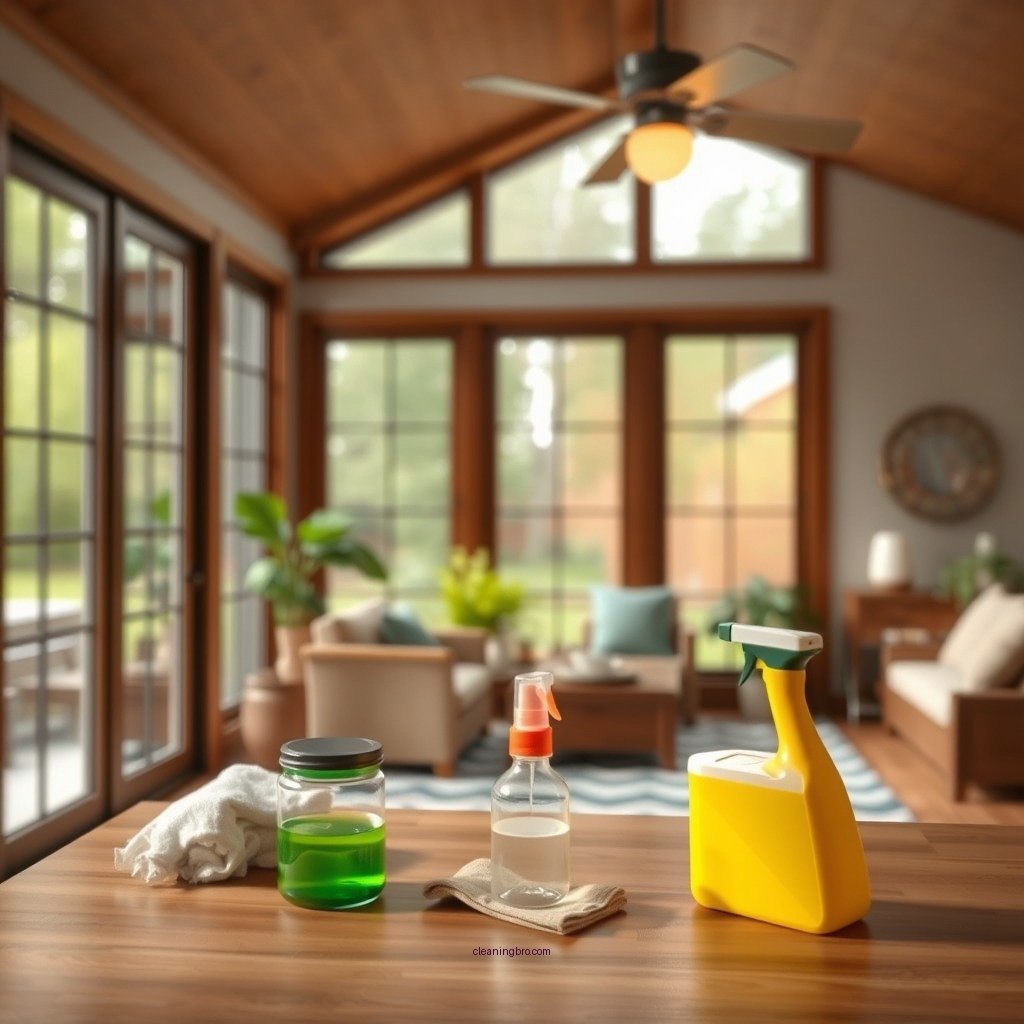 Gather Your Cleaning Supplies - how to clean vinyl windows in sunroom