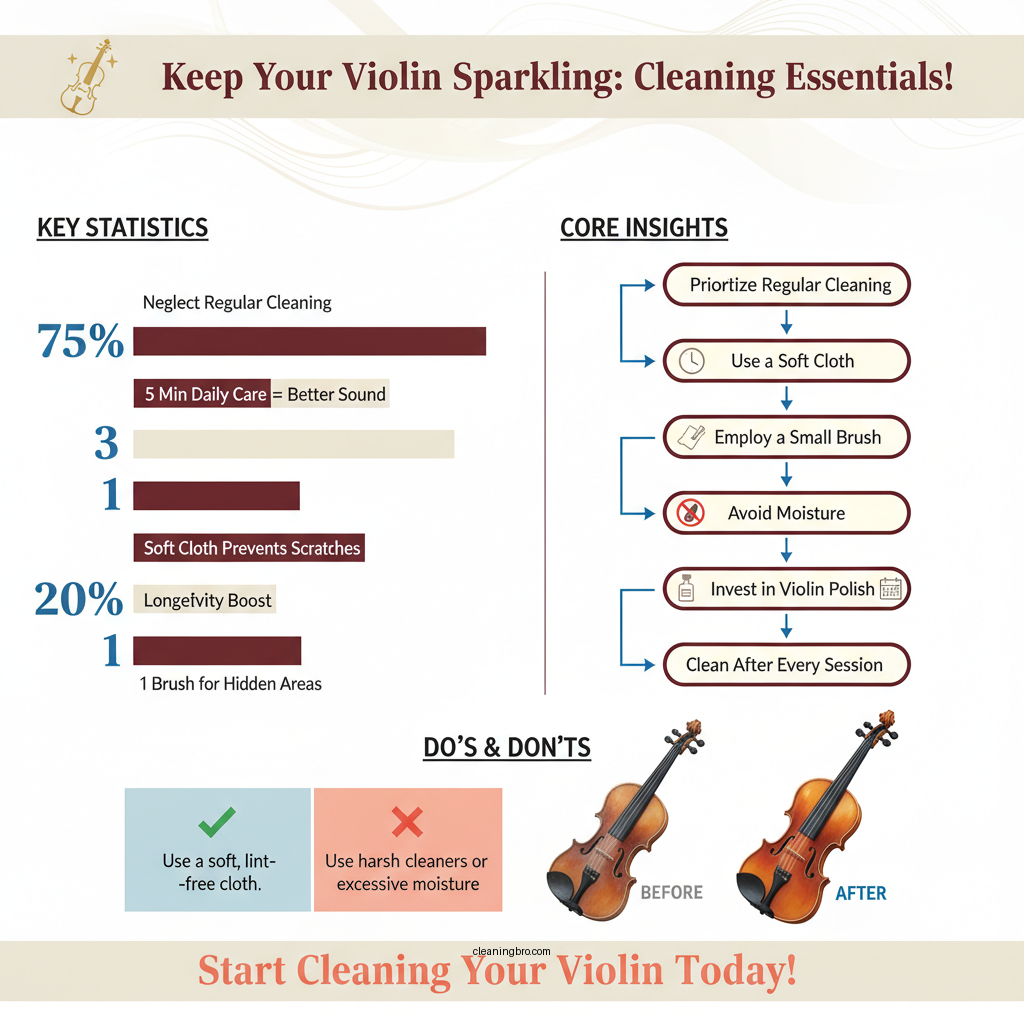 how to clean violin - Data Infographic and Statistics