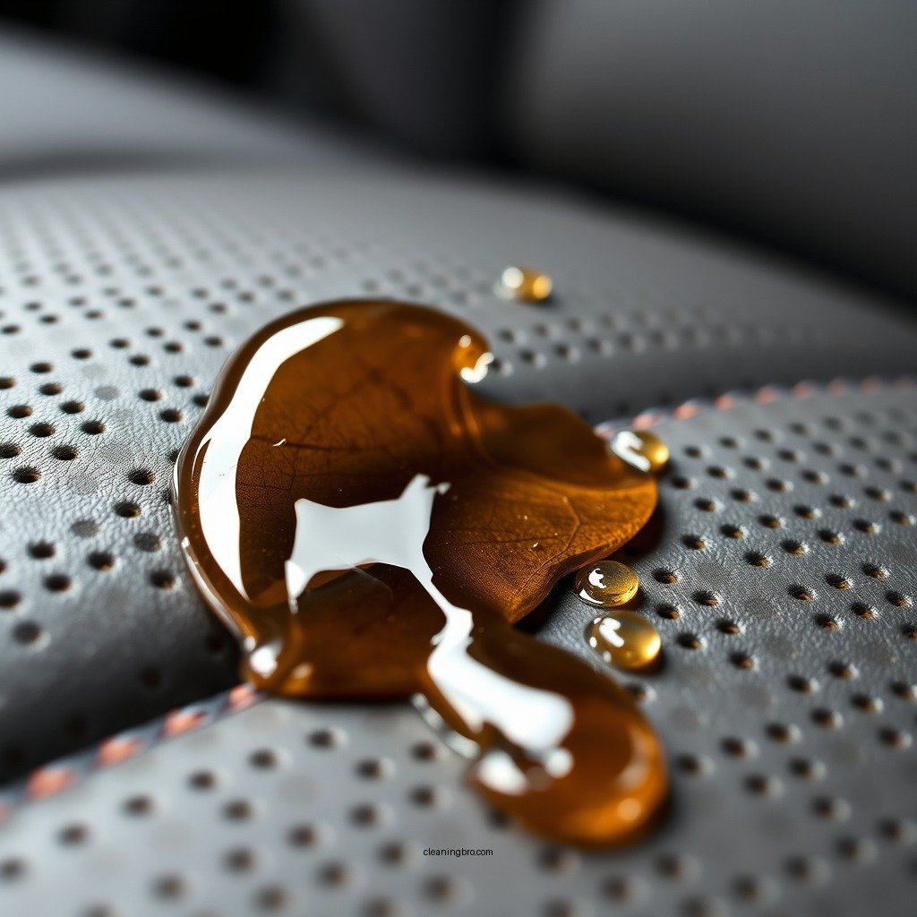 Remove Solid Matter First - how to clean vomit out of perforated leather seats