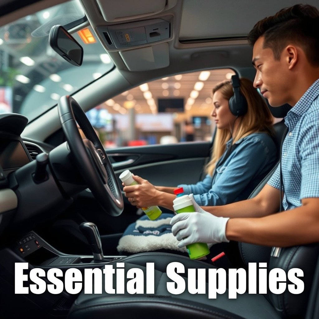 Essential Cleaning Supplies - how to clean water stains from car seats