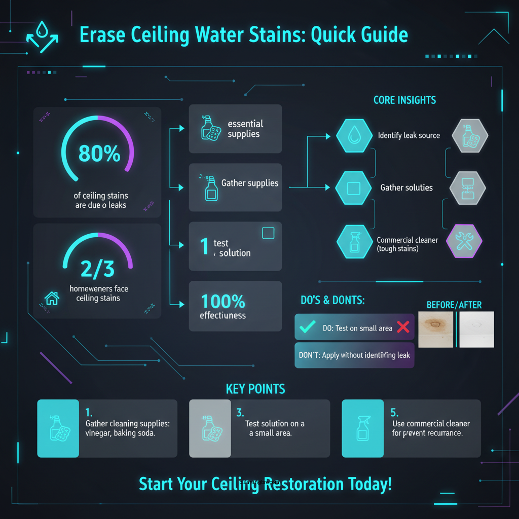how to clean water stains on ceiling - Data Infographic and Statistics