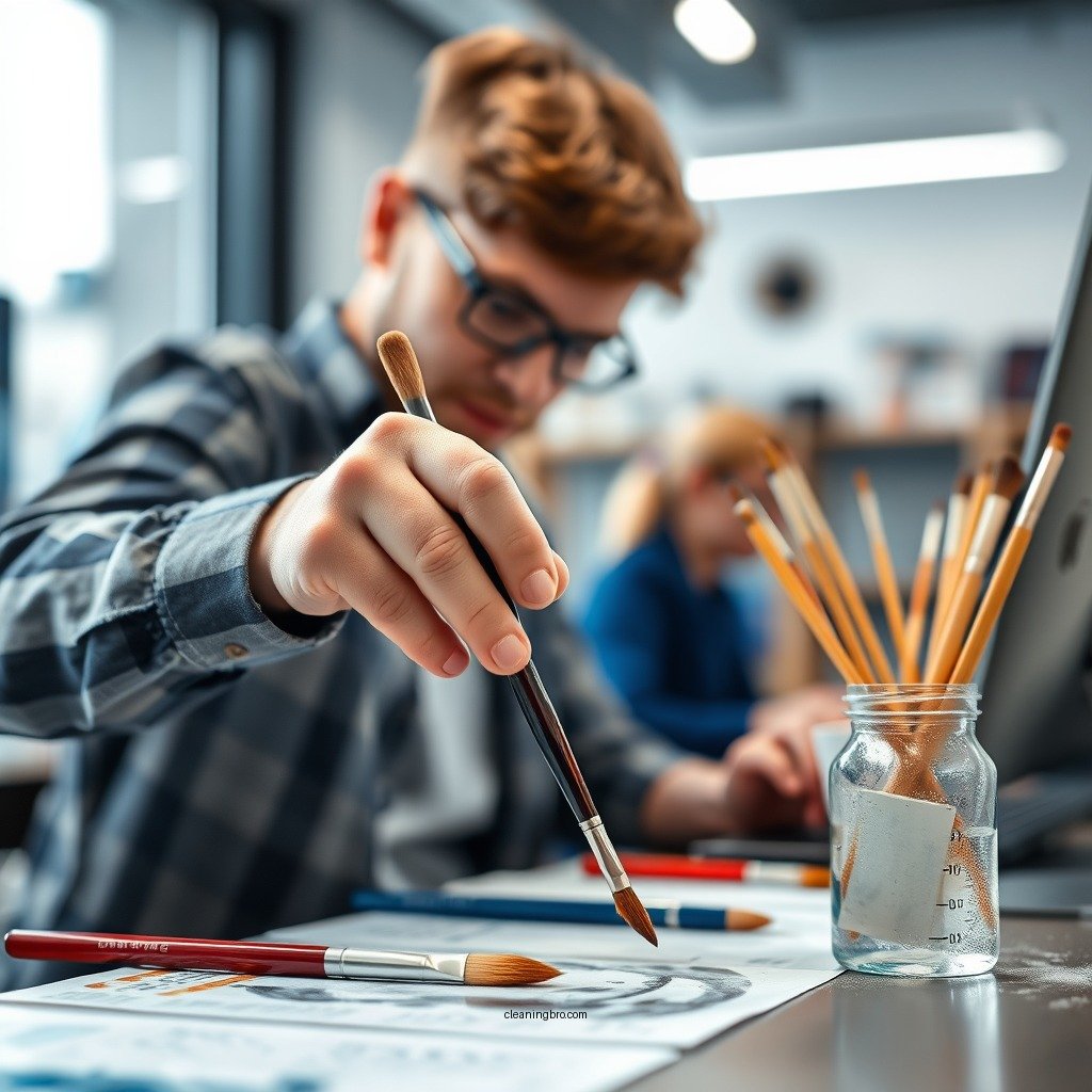 Step-by-Step Cleaning Process - how to clean watercolor paint brushes