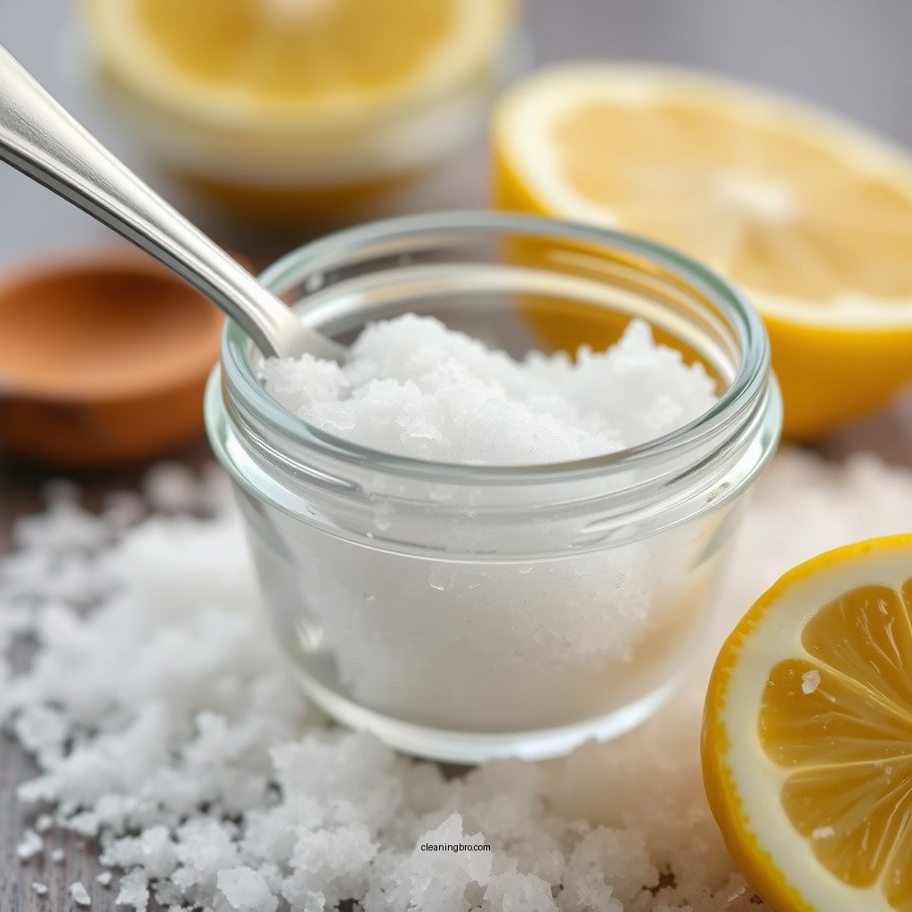 Salt and Lemon Juice Scrub - how to clean weed bowl without rubbing alcohol