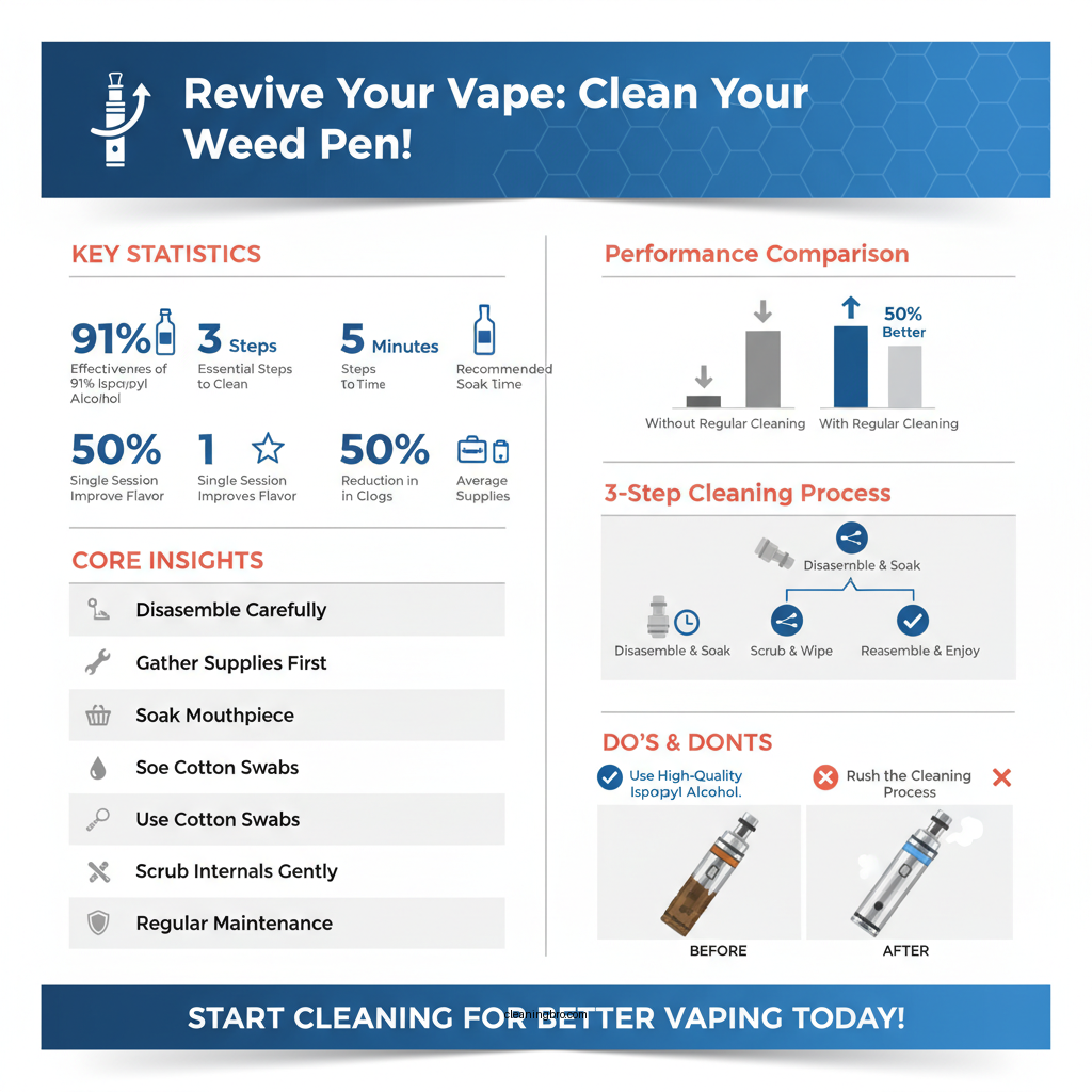 how to clean weed pen - Data Infographic and Statistics