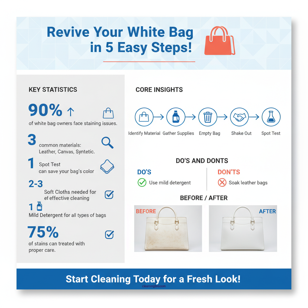 how to clean white bag - Data Infographic and Statistics