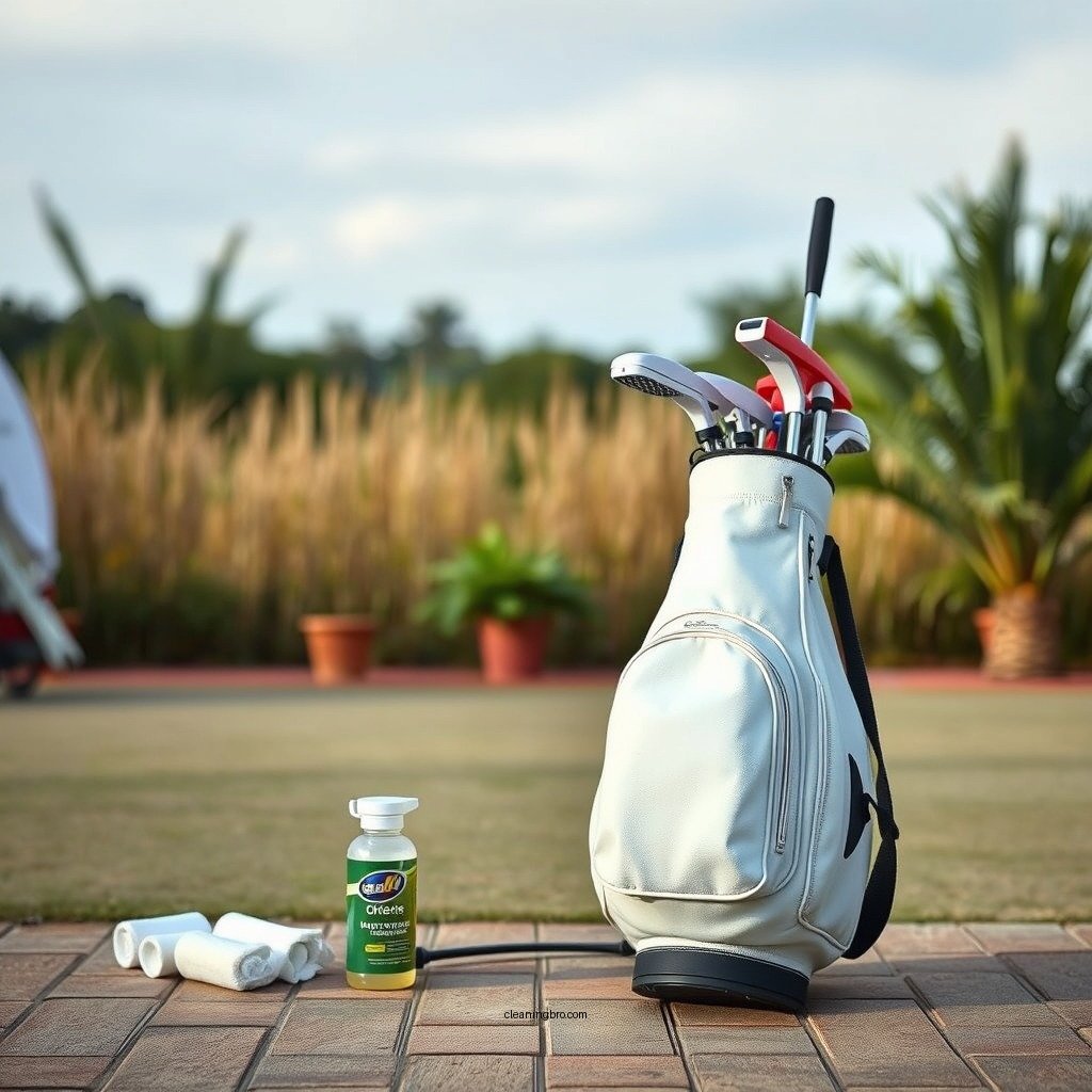 Gather Your Cleaning Supplies - how to clean white golf bag