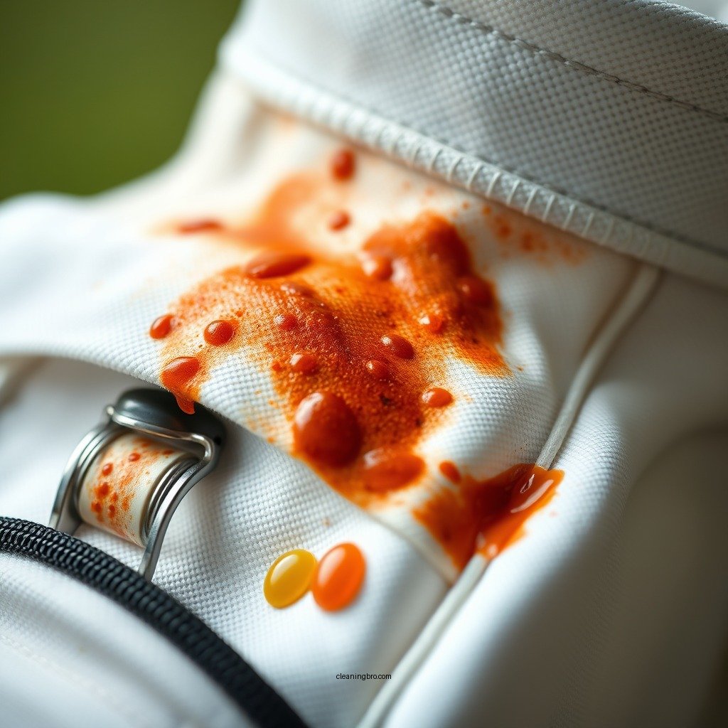Spot Cleaning Stains - how to clean white golf bag