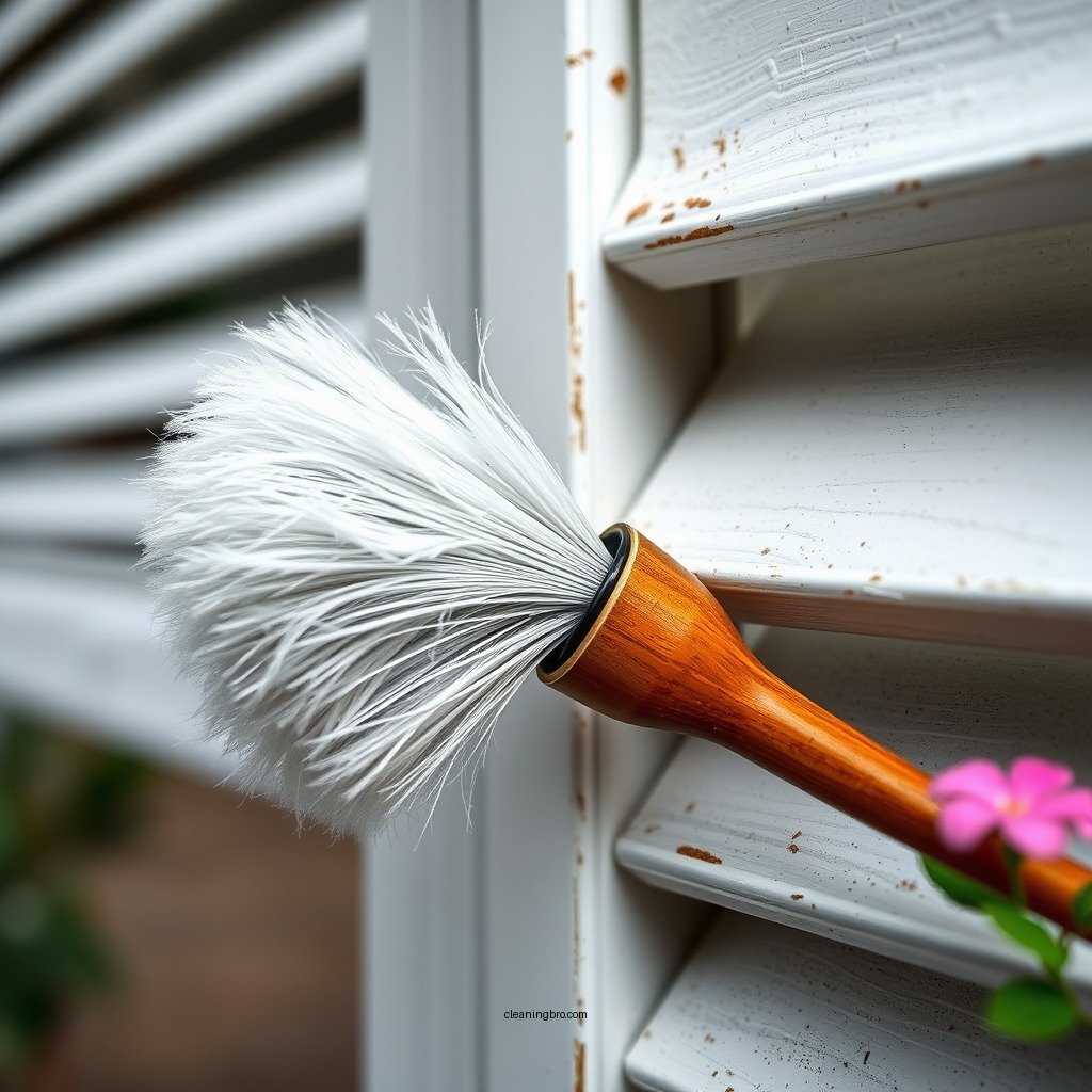 Dusting Your Shutters - how to clean white plantation shutters