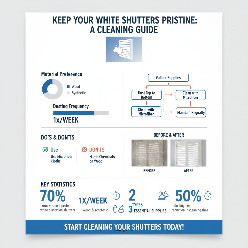 how to clean white plantation shutters - Data Infographic and Statistics