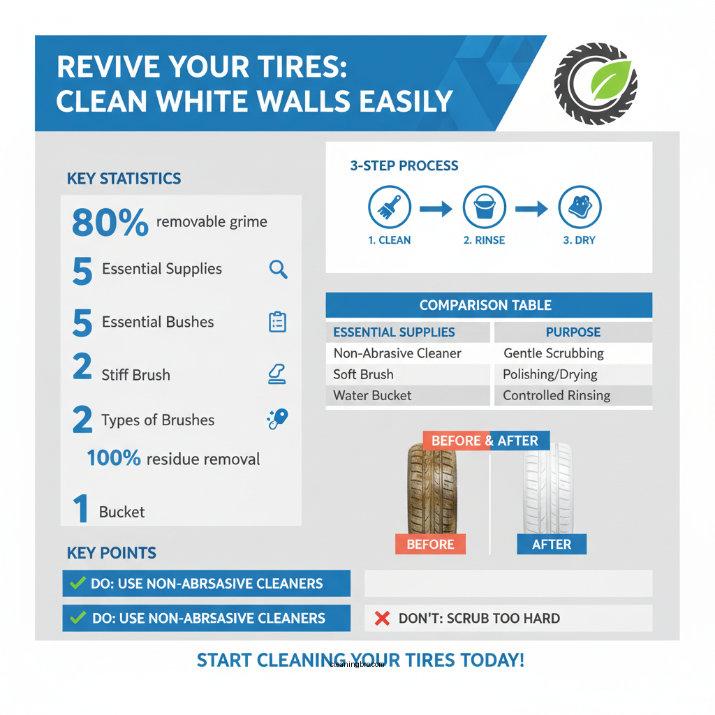 how to clean white walls on tires - Data Infographic and Statistics