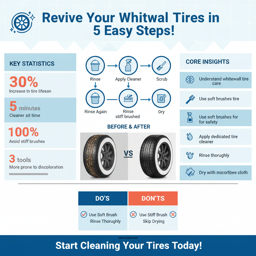 how to clean whitewall tires - Data Infographic and Statistics