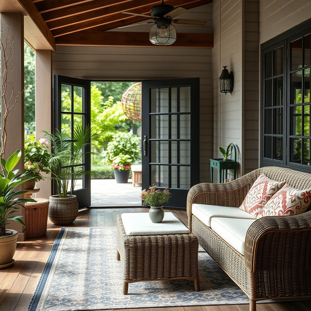 Dust and Vacuum the Furniture - how to clean wicker patio furniture