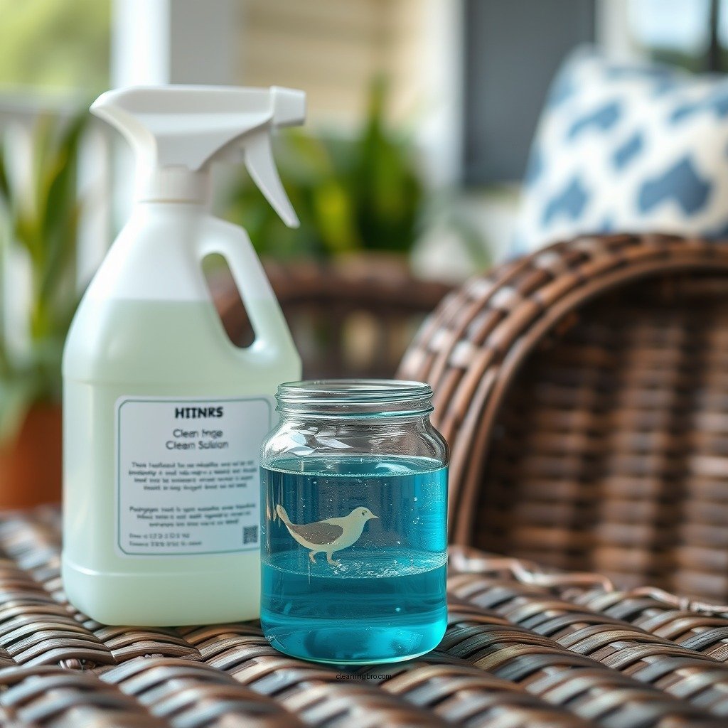 Prepare a Cleaning Solution - how to clean wicker patio furniture