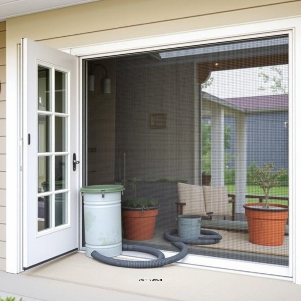 Gather Your Supplies - how to clean window screens with hose