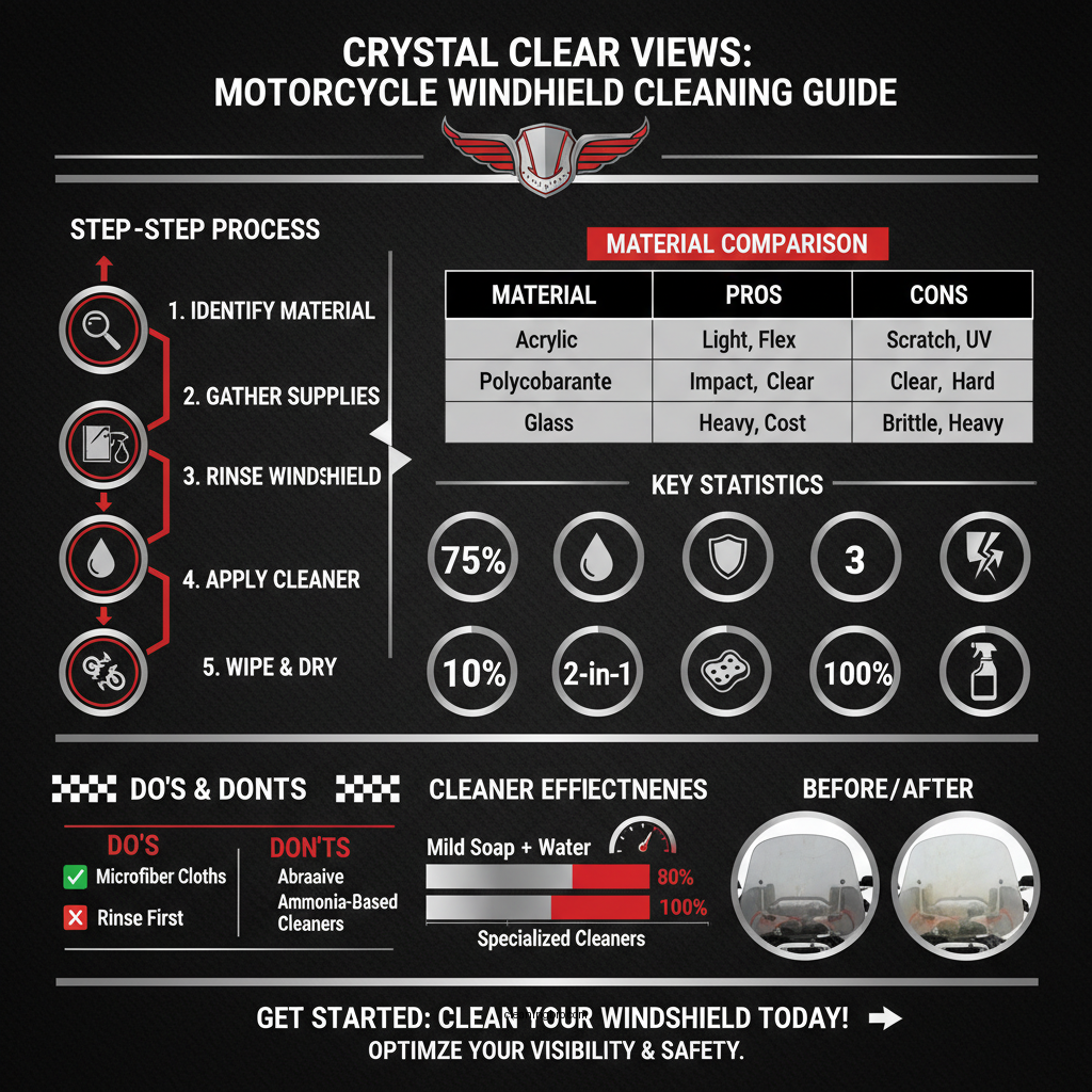 how to clean windshield on motorcycle - Data Infographic and Statistics